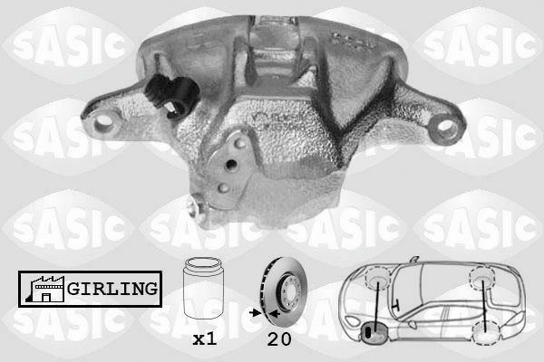 SASIC Bremssattel SCA6016 Bremssättel SASIC Volkswagen FOX SCA6016