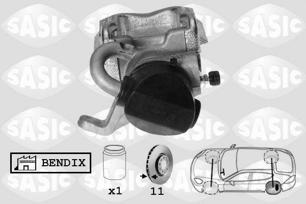 SASIC Bremssattel SCA6134 Bremszange SASIC Fiat DOBLO SCA6134