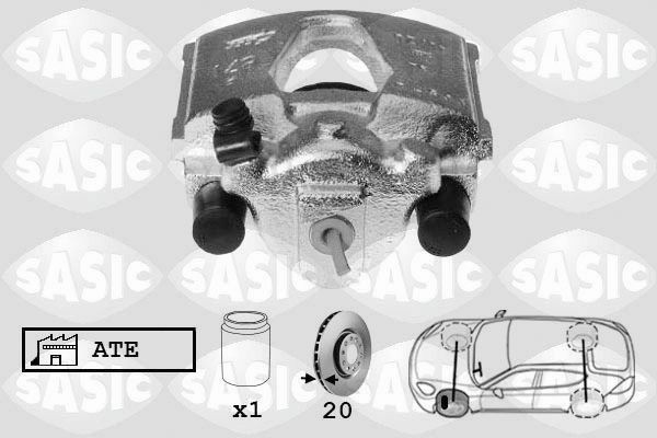 SASIC Bremsecaliper SCA6150 SCA6150 Bremseklave OPEL TIGRA SASIC