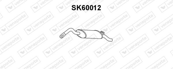 VENEPORTE Bakre eksospotte SK60012 SK60012 Bakre eksospotte VENEPORTE SKODA FABIA