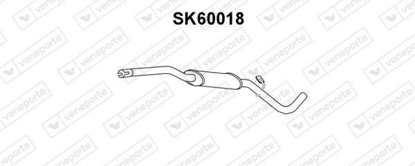 VENEPORTE Främre ljuddämpare SK60018 SKODA främre ljuddämpare VENEPORTE SK60018