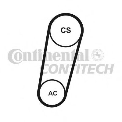 CONTITECH Drivremssats 5PK705 ELAST T1 CONTITECH 5PK705 ELAST T1 Multirem Volvo S40 mk2 original