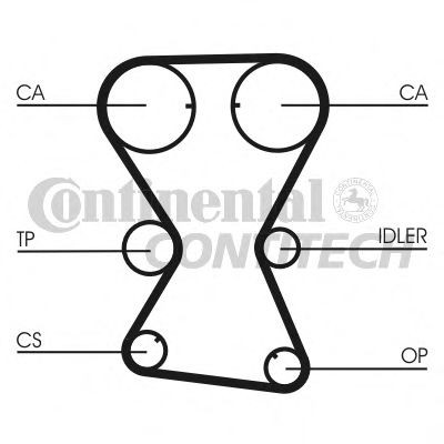 Correia dentada CONTITECH CT1000 CONTITECH CT1000 Correia dentada KIA VENGA 2011