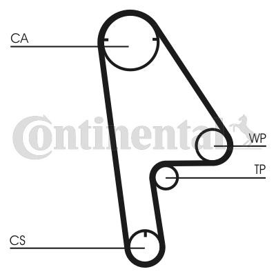 Registerrem CONTITECH CT1001 CONTITECH CT1001: Tannreim Honda ODYSSEY 2004