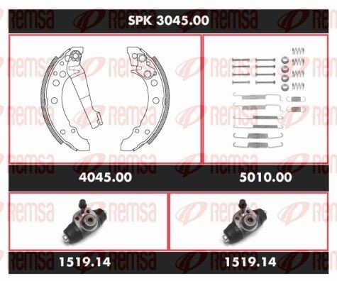 REMSA Bremsesett, trommebremse SPK 3045.00 Trommelbremser REMSA T-CROSS SPK 3045.00 billige