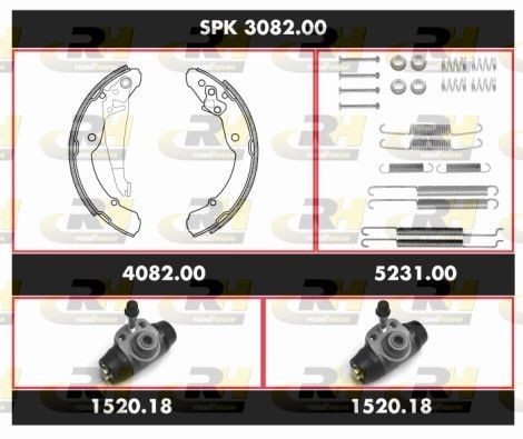 ROADHOUSE Kit freno, Freno a tamburo SPK 3082.00 SPK 3082.00 Super Precision Kit costo Kit freno, freno a tamburo ROADHOUSE Volkswagen MULTIVAN