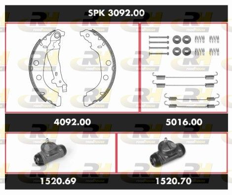 ROADHOUSE Kit de freins, freins à tambours SPK 3092.00 ROADHOUSE SPK3092.00 Kit freins à tambours Peugeot 406 Break prix
