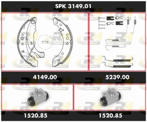 ROADHOUSE Trumbromssats SPK 3149.01 SPK 3149.01 Bromssats, trumbroms ROADHOUSE PEUGEOT BIPPER