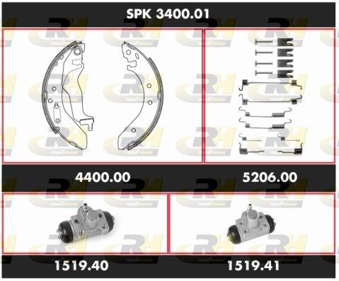 ROADHOUSE Pidurikomplekt, trummelpidur SPK 3400.01 ROADHOUSE SPK 3400.01 originaal Pidurikomplekt, trummelpidur Civic VIII Sedaan (FD, FA) hind
