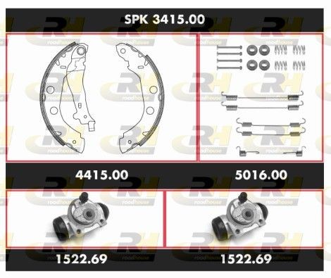 ROADHOUSE Σετ φρένων, ταμπουρόφρενα SPK 3415.00 Φρένα τυμπάνου ROADHOUSE Chevrolet MATIZ Super Precision Kit SPK 3415.00