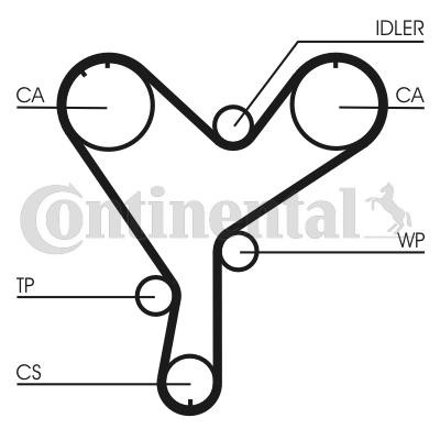 CONTITECH Registerrem CT852 CONTITECH CT852 Registerreim Lexus ES originale