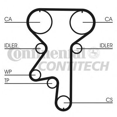CONTITECH Kamremssats CT871K1 CONTITECH CT871K1 Kedje OPEL Kadett E CC (T85)