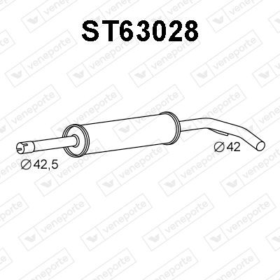 VENEPORTE Μεσαίο σιλανσιέ ST63028 VENEPORTE Μεσαίο σιλανσιέ SEAT ST63028