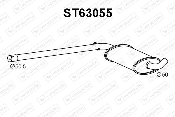 VENEPORTE Μεσαίο σιλανσιέ ST63055 Μεσαίο καζανάκι SEAT VENEPORTE ST63055