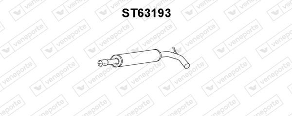 VENEPORTE Främre ljuddämpare ST63193 SEAT främre ljuddämpare VENEPORTE ST63193