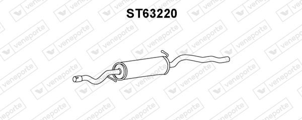 VENEPORTE Keskiäänenvaimentaja ST63220 ST63220 VENEPORTE Keskimmäinen äänenvaimennin FORD