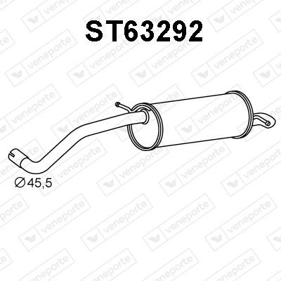 VENEPORTE Koncový tlmič výfuku ST63292 Zadný tlmič výfuku VENEPORTE TOLEDO ST63292 lacné