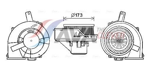 AVA COOLING SYSTEMS Moteur électrique, pulseur d'air d'habitacle ST8047 Ventilateur clim Volkswagen 9A4 ST8047 AVA COOLING SYSTEMS