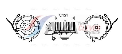 AVA COOLING SYSTEMS Motor eléctrico, ventilador do habitáculo ST8505 AVA COOLING SYSTEMS ST8505 Ventilador interior VW Caddy 2 Pickup baratos
