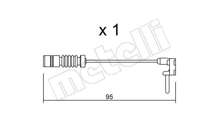 METELLI Contacto avisador, desgaste da pastilha de travão SU.011 METELLI SU.011 Sensor pastilha de freio Mercedes T1 Camião de plataforma 602 preço