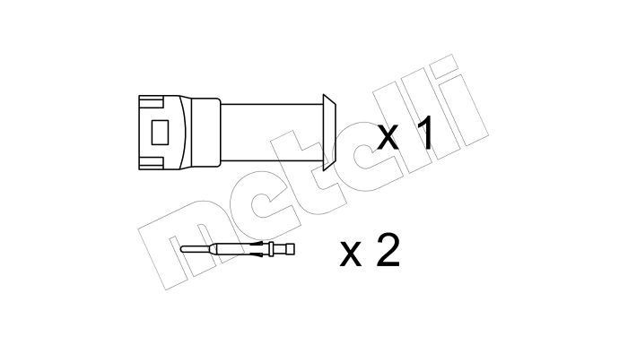 METELLI Indikators, Bremžu uzliku nodilums SU.077K SU.077K METELLI Bremžu kluču nodiluma devējs Alfa Romeo lēti