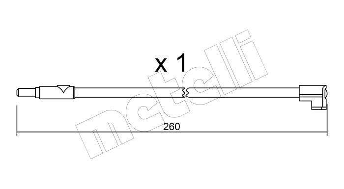 METELLI Contacto avisador, desgaste da pastilha de travão SU.116 METELLI SU.116 originais Sensor pastilha de freio Nissan Pathfinder r51 custo