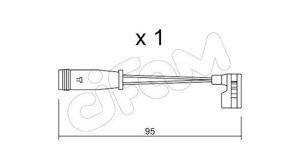 CIFAM Waarschuwingscontact, remvoering- / blokslijtage SU.164 SU.164 Remblokslijtage indicator MERCEDES-BENZ C-Klasse CIFAM