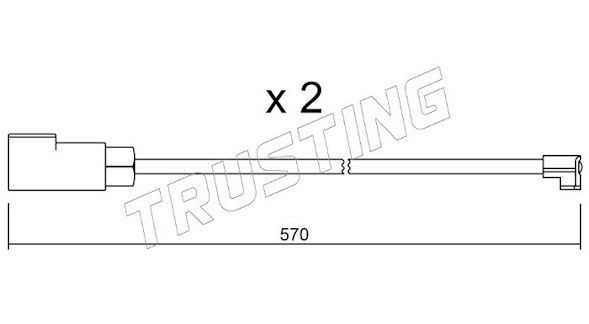 TRUSTING Témoin d'usure de plaquette de frein SU.244K Mercedes-Benz Classe E Indicateur d'usure de plaquettes de frein TRUSTING SU.244K