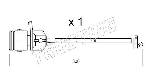 TRUSTING Témoin d'usure de plaquette de frein SU.249 Mercedes-Benz Classe E Kit de contact avertisseur usure des garnitures de freins TRUSTING SU.249