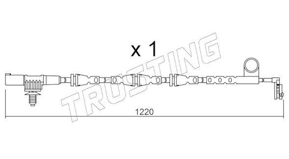 TRUSTING Waarschuwingscontact, remvoering- / blokslijtage SU.256 SU.256 Remblokslijtage indicator MERCEDES-BENZ SLK TRUSTING