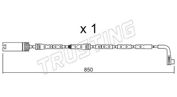 TRUSTING Sensore di usura delle pastiglie freni SU.259 SU.259 costo Sensore pastiglie freni TRUSTING PORSCHE 911