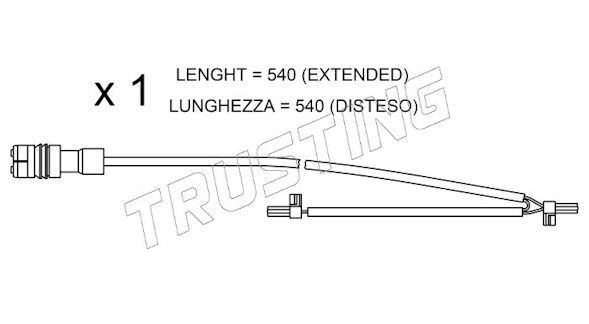 TRUSTING Sensore di usura delle pastiglie freni SU.262 TRUSTING SU.262 Sensore freni Porsche 911 993 prezzo