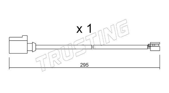 TRUSTING Προειδοπ. επαφή, φθορά υλικού τριβής των φρένων SU.273 SU.273 Δείκτης φθοράς φρένων PORSCHE 911 TRUSTING