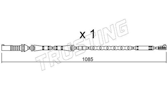 TRUSTING Slitekontakt bremsekloss SU.284 SU.284 Slitasjevarsler bremseklosser TRUSTING BMW 5-serie