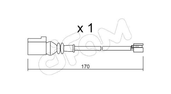 CIFAM Výstrażný kontakt opotrebenia brzdového oblożenia SU.289 SU.289 Senzor opotrebenia brzd AUDI A4 CIFAM