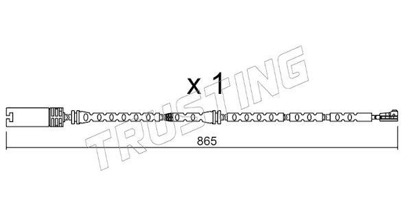TRUSTING Contacto avisador, desgaste da pastilha de travão SU.299 SU.299 TRUSTING Sensor desgaste das pastilhas de travão BMW baratos