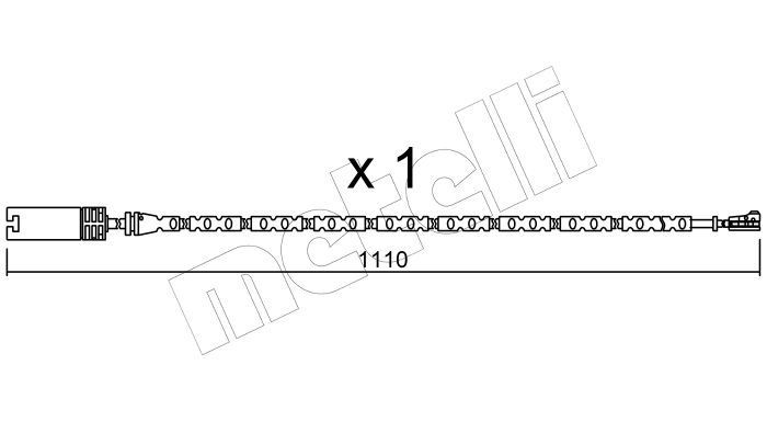 METELLI Waarschuwingscontact, remvoering- / blokslijtage SU.303 Slijtage indicator remblokken METELLI 6-serie SU.303 goedkoop