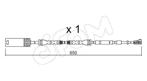 CIFAM Slitekontakt bremsekloss SU.304 Alarmkontakt bremsebeleggslitasje CIFAM BMW X6 SU.304