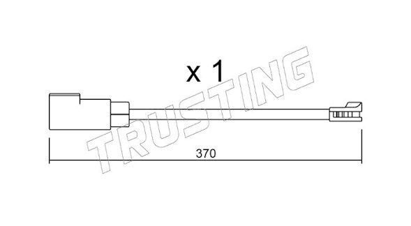 TRUSTING Výstrażný kontakt opotrebenia brzdového oblożenia SU.339 Senzor opotrebenia brzd MG TRUSTING SU.339