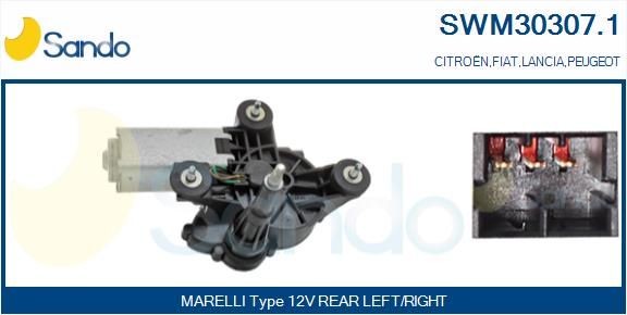 Ruitenwissermotor SANDO SWM30307.1 SANDO SWM30307.1: Achterruitenwisser, motor Fiat IDEA 2017