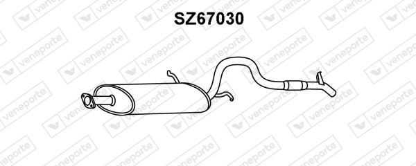 VENEPORTE Bakre eksospotte SZ67030 Bakre lyddemper VENEPORTE JIMNY SZ67030 billige