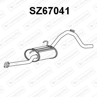 VENEPORTE Bakre eksospotte SZ67041 SZ67041 Bakpotte SUZUKI JIMNY VENEPORTE