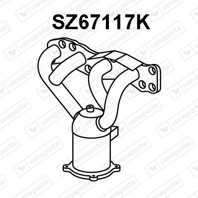VENEPORTE Katalysatorbocht SZ67117K Spruitstuk PEUGEOT VENEPORTE SZ67117K