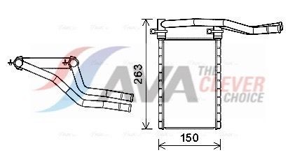Kachelradiateur, interieurverwarming AVA COOLING SYSTEMS SZA6146 AVA COOLING SYSTEMS SZA6146 Warmtewisselaar SUZUKI SX4 2006