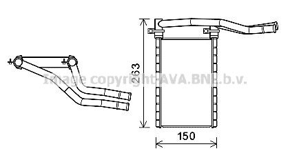 PRASCO Kachelradiateur, interieurverwarming SZA6146 SZA6146 Kachelradiateur PRASCO FIAT 128