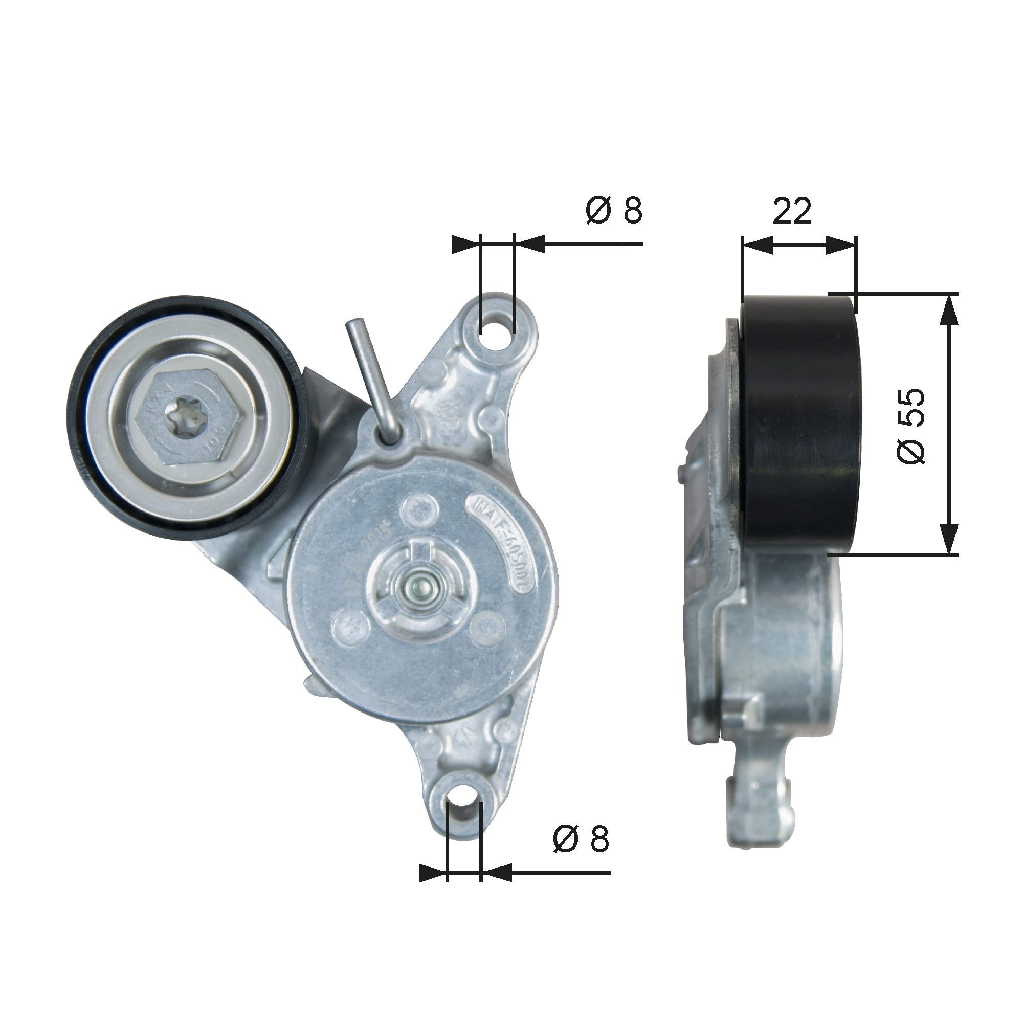 GATES Pingutusrull, soonrihm T39392 GATES T39392 Pingutusrull soonrihm Hilux VI Off-Road hind