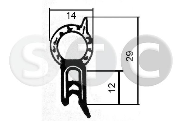 STC Τσιμούχα πόρτας T400600 Τσιμουχεσ παραθυρων αυτοκινητων STC GRAND SCÉNIC T400600 φθηνά