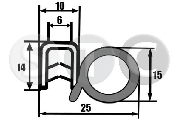STC Door Seal T400601 MERCEDES-BENZ AMG GT STC door seal T400601