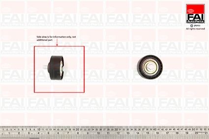 FAI AutoParts Τροχαλία παρέκκλισης, ιμάντας poly-V T9596 T9596 Τροχαλία αδρανείας ιμάντα poly v AUDI A4 FAI AutoParts