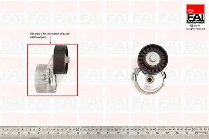 FAI AutoParts Spriegotājsvira, Ķīļrievu siksna T9606 T9606 Siksnas spriegotājs PEUGEOT 806 FAI AutoParts